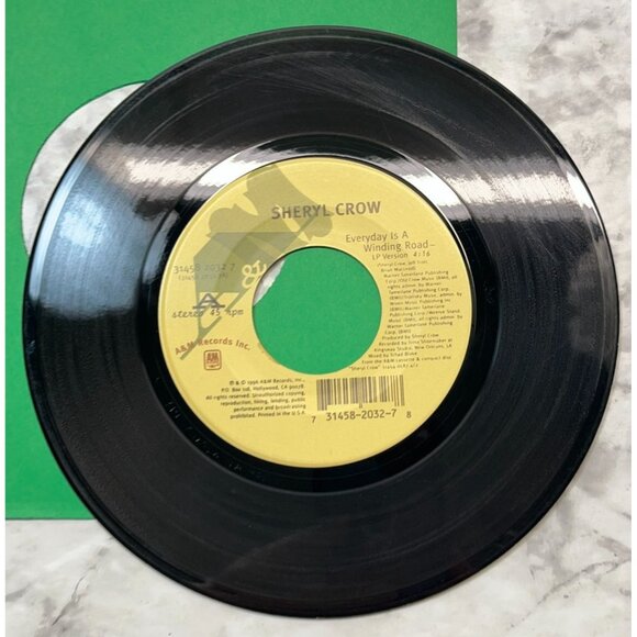 Sheryl Crow Everyday is a Winding Road / Sad Sad World 45 Vinyl 90 Folk Rock - Picture 4 of 6